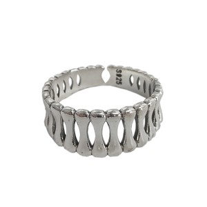 Silver Ruitai S925 Sterling Silver Irregular <b>Open</b> <b>Ring</b> For Women Korean Style Geometric Asymmetry Everyday Wear Jewelry - Product Image 5