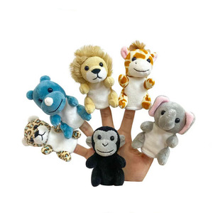 Tùy chỉnh bán buôn rừng động vật ngón tay con rối Con Rối tay giáo dục CHA mẹ-con tương tác kể chuyện búp bê sang trọng - Product Image 6