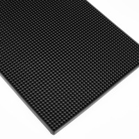 Tapis de bar noir antidérapant à surface cloutée, couleur et logo personnalisés pour comptoir de bar, cuisine, hôtel, vente en gros, OEM, ODM, usine