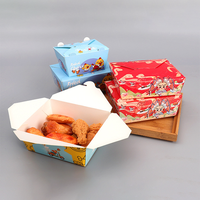 Boîte d'emballage de qualité alimentaire ailes de poulet frites Pépites de poulet frit en dinde Boîte d'emballage de fast-food Boîte à lunch personnalisée