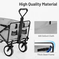 Chariot pliable léger CE, capacité de 220 lb, chariot à pliage rapide, chariots pliants avec roues, pliable