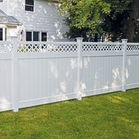 Panneaux de clôture d'intimité en PVC vinyle, métal aluminium ASTM avec treillis supérieur pour jardin, qualité supérieure, 6 pieds de haut x 8 pieds de large, blanc