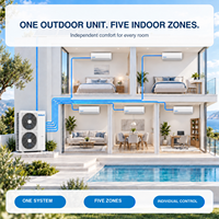 Système de climatisation multi-split solaire hors réseau 48V DC OEM avec batterie LiFePO4, contrôleur MPPT et panneaux solaires pour la maison