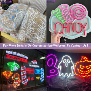 ป้ายไฟนีออน LED 3 มิติ พร้อมหม้อแปลงไฟ สำหรับร้านค้า ใช้พลังงานจาก USB ตกแต่งผนัง ไฟ RGB หลายสี ปรับแต่งได้ ป้ายไฟนีออนแบบเปิด - Product Image 3