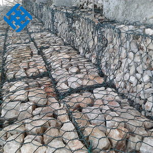 Paniers de gabion hexagonaux enduits de PVC Grillage Mur de pierre et mur de soutènement Contrôle de l'érosion Cages en pierre Bunnings - Product Image 4