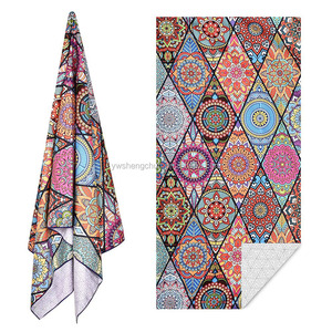 2024 New Arrivals Customized Digital Prints <b>Microfibre</b> with Cotton Print <b>Beach</b> <b>Towel</b> - Product Image 5