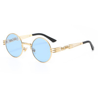 Meilleur prix OMAS AM220340 Lunettes de soleil polarisées UV400 en métal style steampunk 2021 Classique Rétro Unisexe Rondes Verres TAC Haute Qualité