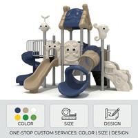 Structure de jeu ODM SageDelightRides avec joints en béton, structure verticale pour enfants, en LLDPE et tubes en acier galvanisé, pour aires de jeux urbaines, vente en gros