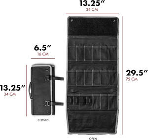 Échantillon gratuit Sac à couteaux Sac à roulettes en toile pour chef Sac de transport personnalisé en cuir avec 11 poches - Product Image 6