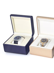 Boîte à montres en cuir de luxe haut de gamme pour homme et femme, boîtes d'emballage pour montres avec logo personnalisé, matériau en cuir PU, présentoir pour montres - Product Image 6