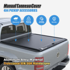 Couverture de benne de camionnette en aluminium Zolionwil, couvercle de benne rétractable rigide, couvercle de benne pour VW AMAROK - Product Image 2