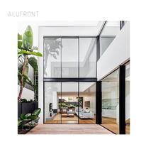 Ventana de Aluminio con Rotura de Puente Térmico Certificada por NFRC de ALUFRONT America, Ventana Fija de Vidrio y Aluminio con Aislamiento Térmico para Villa