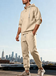 Conjunto Deportivo Informal de 2 Piezas RUIQUWIN con Logotipo Personalizado para Hombre, Talla Grande, Transpirable, Sudadera Holgada y Pantalones Deportivos para Gimnasio y Fitness - Product Image 3