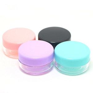 Frasco cosmético de plástico para creme vazio 10g 20g 30g Recarregável PS Recipientes transparentes Rosa Azul Transparente Preto Tampa de rosca Embalagem - Product Image 2