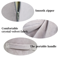 Coussin de jambe personnalisé en mousse à mémoire de forme avec rainures en W, housse en velours tricoté, écologique, portable, amovible, lavable, certifié OEKO-TEX