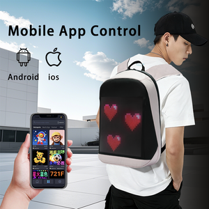 Mochila de diseño de moda con iluminación de pantalla LED a todo color Mensajes de desplazamiento Imágenes a todo color Control de aplicación Mochila LED - Product Image 3