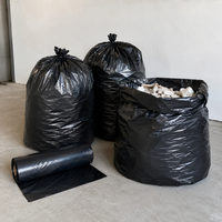 Sacs poubelles en plastique grande capacité, robustes, en PE, pour l'emballage de déchets industriels et la collecte de déchets
