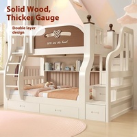Lits superposés en bois massif, écologiques, durables et minimalistes pour enfants, à double étage, épaissis, pour une utilisation en chambre à coucher
