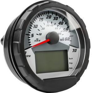 Conjunto de velocímetro para motocicleta, 0-140 km/h, plástico negro, para reparación de bicicletas todoterreno, montaje frontal - Product Image 2
