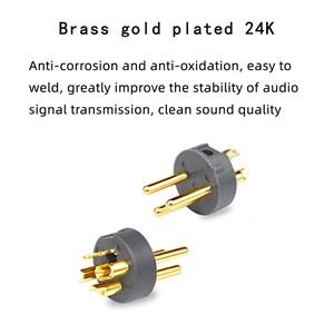 Carcasa de pintura esmerilada chapada en oro de 24K macho HIFI Audio <span class=keywords><strong>XLR</strong></span> <span class=keywords><strong>conector</strong></span> <span class=keywords><strong>XLR</strong></span> enchufe 3 pines para cable de altavoz - Product Image 5