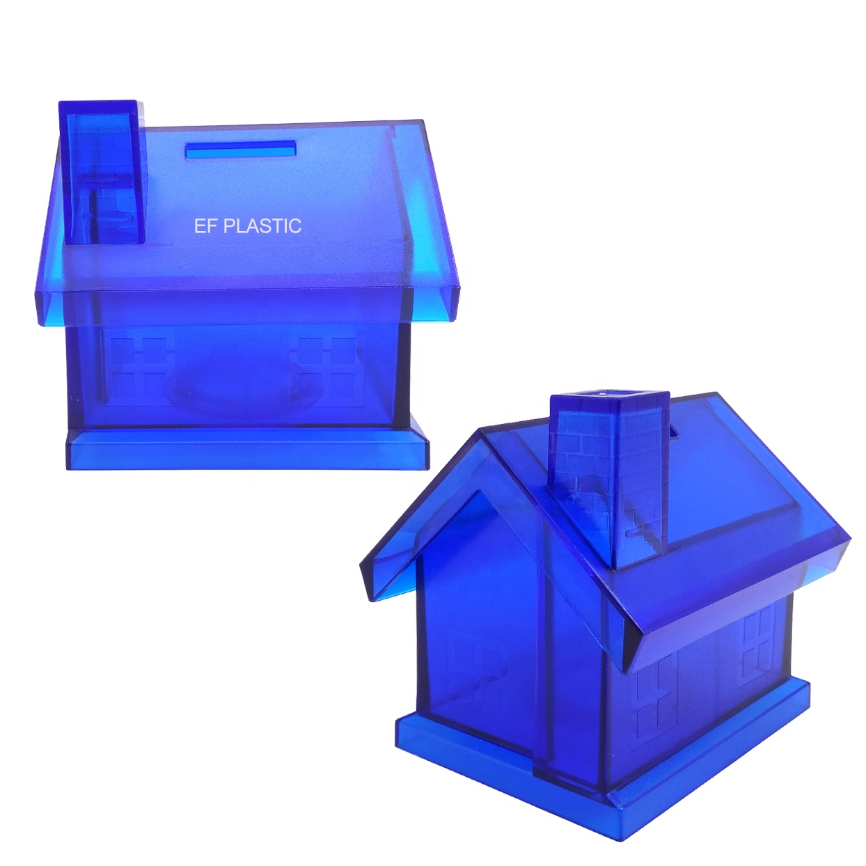 Plastic House Shape Piggy Bank Customizable Educational