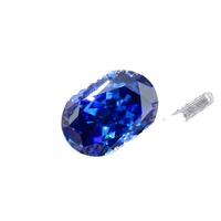 Pierre principale de bague en zircon bleu poli, taille fleur de glace, forme ovale, haute teneur en carbone, qualité Gem 9A, vente en gros