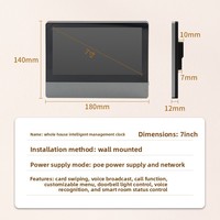 MHY Tablette murale Android 7 pouces avec écran LCD 1024x600 pour massage des pieds, alimentation PoE, alarme sans fil intelligente à commande par carte