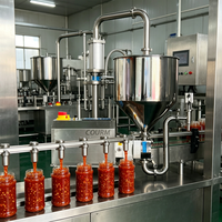 Machine de remplissage semi-automatique à pompe rotative pour liquides, pâtes, graisses, crèmes et mayonnaise à haute viscosité