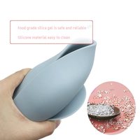 Ensemble d'alimentation pour bébé en silicone, vaisselle pour nourrissons, bavoirs, assiettes et bols réglables en silicone pour tout-petits, assiettes divisées sans BPA