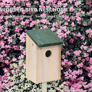 Nid d'oiseau en bois naturel poli, vente chaude 2025, maison pour animaux de compagnie en bois massif, minimalisme moderne, contreplaqué de tilleul, DTY - Product Image 2