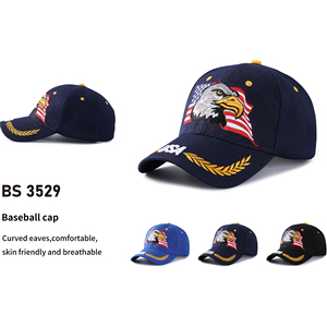Bán Buôn 6 Bảng Điều Chỉnh Mũ Bóng Chày Với Cong vành Dobby Menswear <span class=keywords><strong>Visor</strong></span> Yêu Nước Thiết Kế Biểu Tượng Tùy Chỉnh Cờ 3D Eagle Thêu <span class=keywords><strong>Hat</strong></span> - Product Image 2