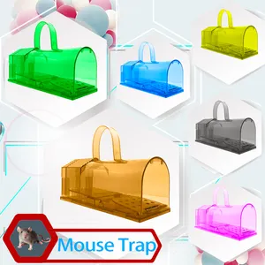 Plastic Poison-Free Slide Bucket Lid Mouse Trap for Small Mouse AR04E Plastic Humane Mice Trap