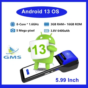 Gold Plus fornitore tutto In uno Android13 gratis Sdk 5.99 pollici 4g portatile portatile Pos servizio di consegna della macchina Pos