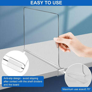 Separador de estantes deportivos, separador de estantes acrílicos para el hogar, armario, armario, despensa, tienda, sala de exposición - Product Image 5