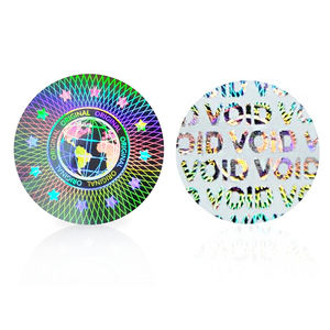 Impression personnalisée autocollant de sceau inviolable logo holographique sécurité rouleau d'autocollant hologramme vide étiquette d'autocollant de garantie vide - Product Image 2