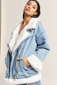 Giacca <span class=keywords><strong>di</strong></span> jeans 043 da <span class=keywords><strong>donna</strong></span> in pelliccia sintetica con marchio elegante <span class=keywords><strong>di</strong></span> alta qualità - Product Image 5