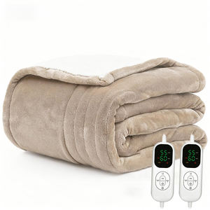 Selimut listrik bulu domba mewah, selimut listrik pengatur panas untuk Sofa musim dingin - Product Image 1
