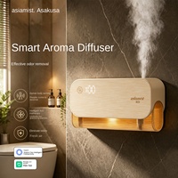 Diffuseur d'aromathérapie Asakusa à commande par application et détection de mouvement, fonctionnement silencieux, type brume, mural pour la maison