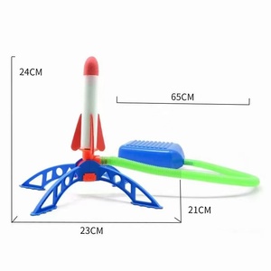ชุดจรวดพลาสติกบินได้ Qi Wei Double <span class=keywords><strong>Air</strong></span> Powered Launcher สำหรับเล่นกลางแจ้ง ของเล่นเสริมพัฒนาการ จรวดไฟกระพริบ Firetek <span class=keywords><strong>Zoom</strong></span> Rocket Set สำหรับเด็กทุกเพศทุกวัย - Product Image 2