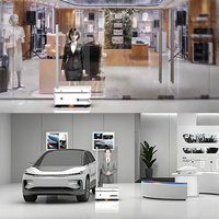 Kiosco Interactivo con Pantalla OLED Transparente Táctil Capacitiva de 55 Pulgadas, Avatar Digital con IA para Experiencia de Marca en Salas de Exhibición