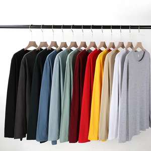 Camiseta de Algodón de Manga Larga Personalizada para Uniformes de Grupos y Equipos, Camiseta de Cuello Redondo con Impresión de Logotipo y Suministro al por Mayor - Product Image 1