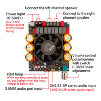 Amplificateur audio haute puissance 600Wx2 stéréo HiFi 2.0 canaux, carte amplificateur post-amplificateur pur ZK-6002, DC 18~50V, puce TPA3255