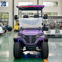 Voiturette de golf électrique CAMP 48V avec batterie au lithium, carrosserie en aluminium, suspension indépendante, homologuée pour la route, 4 places, pour utilisation sur la plage