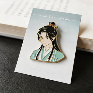 Traditional Chinese Lady Metal Pin Gold Plated Hard Enamel Zinc Alloy Irregular Shape Art Collectible - Product Image 4
