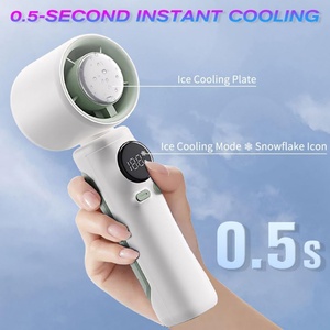 High Look Fast Cooling Type-C Charging Port Handheld Mini Fan Wearable Foldable <b>Battery</b> Hotel Use More Five Speeds Humidify <b>5V</b> - Product Image 5