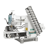 Machine à coudre industrielle à points de chaînette multi-aiguilles à grande vitesse Siruba VC008 d'occasion