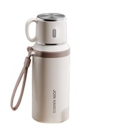 Termo JM 316 de Acero Inoxidable con Aislamiento al Vacío, 280 ml, Gran Capacidad, Elegante para Mujer, Tapa para Preparar Té, Correa Antideslizante, Disponible