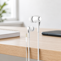 Écouteurs intra-auriculaires filaires plats de haute qualité, écouteurs MP3, écouteurs mobiles