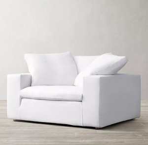<span class=keywords><strong>Canapé</strong></span> RH Cloud en lin blanc de style moderne et luxueux personnalisé par Rhoohill pour salon, <span class=keywords><strong>canapé</strong></span> d'intérieur 3 <span class=keywords><strong>places</strong></span>, meubles de salon - Product Image 4