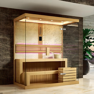 Ruang <span class=keywords><strong>Sauna</strong></span> Kayu Solid Uap Basah Komersial Tahan Lama Model Tradisional untuk 6-8 Orang Desain Baru Rumah <span class=keywords><strong>Sauna</strong></span> Kubah - Product Image 2